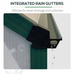 Outsunny 8x12ft Aluminum Polycarbonate Greenhouse With Sliding Door & Foundation - Clear - 845-533 -OUTSUNNY Sales Shop o u outsunny 845 533 gutters