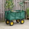 Outsunny 342 Litre Garden Trolley With Tipper - Green - 845-637