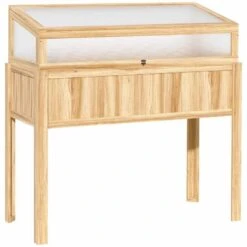 Outsunny 2-IN-1 Wooden Cold Frame Greenhouse With Elevated Garden Planter / Bed - Natural - 845-655ND -OUTSUNNY Sales Shop o u outsunny 845 655nd full