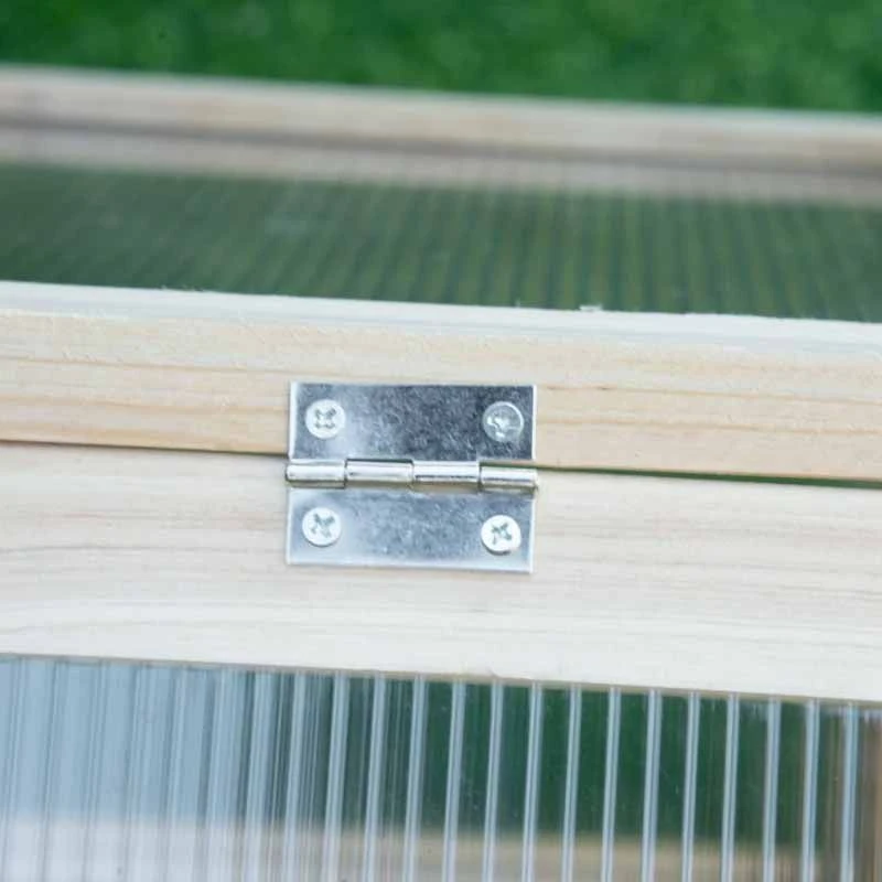 Outsunny Cold Frame Wooden Greenhouse With Openable Top Cover 49.5H X 90L X 52Wcm - Natural - 845-671ND 8 Outsunny Cold Frame Wooden Greenhouse With Openable Top Cover 49.5H X 90L X 52Wcm - Natural - 845-671ND - Image 8