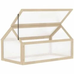 Outsunny Cold Frame Wooden Greenhouse With Openable Top Cover 49.5H X 90L X 52Wcm - Natural - 845-671ND 12 Outsunny Cold Frame Wooden Greenhouse With Openable Top Cover 49.5H X 90L X 52Wcm - Natural - 845-671ND -OUTSUNNY Sales Shop o u outsunny 845 671nd full