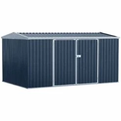 Outsunny 14 X 9ft Garden Outdoor Storage Shed With Lockable Door - Grey - 845-678 -OUTSUNNY Sales Shop o u outsunny 845 678 full