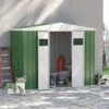 Outsunny 8 X 4ft Garden Outdoor Storage Shed With Lockable Door - Green - 845-681