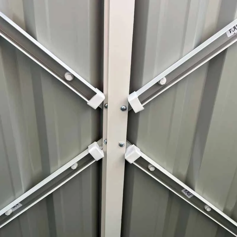 Outsunny 5ft X 3ft Steel 2-Bin Storage Shed With Double Locking Doors - Grey - 845-682 8 Outsunny 5ft X 3ft Steel 2-Bin Storage Shed With Double Locking Doors - Grey - 845-682 - Image 8