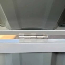 Outsunny 5ft X 3ft Steel 2-Bin Storage Shed With Double Locking Doors - Grey - 845-682 18 Outsunny 5ft X 3ft Steel 2-Bin Storage Shed With Double Locking Doors - Grey - 845-682 -OUTSUNNY Sales Shop o u outsunny 845 682 hinge