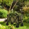 Outsunny Folding Garden Trolley - Green - 845-848V00DG -OUTSUNNY Sales Shop o u outsunny 845 848v00dg