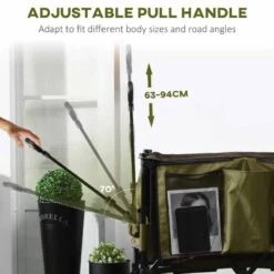 Outsunny Folding Garden Trolley - Green - 845-848V00DG -OUTSUNNY Sales Shop o u outsunny 845 848v00dg 3