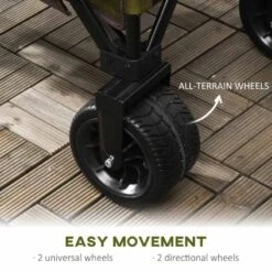 Outsunny Folding Garden Trolley - Green - 845-848V00DG -OUTSUNNY Sales Shop o u outsunny 845 848v00dg 5