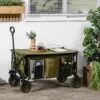 Outsunny Folding Garden Trolley - Green - 845-853V00GN -OUTSUNNY Sales Shop o u outsunny 845 853v00gn