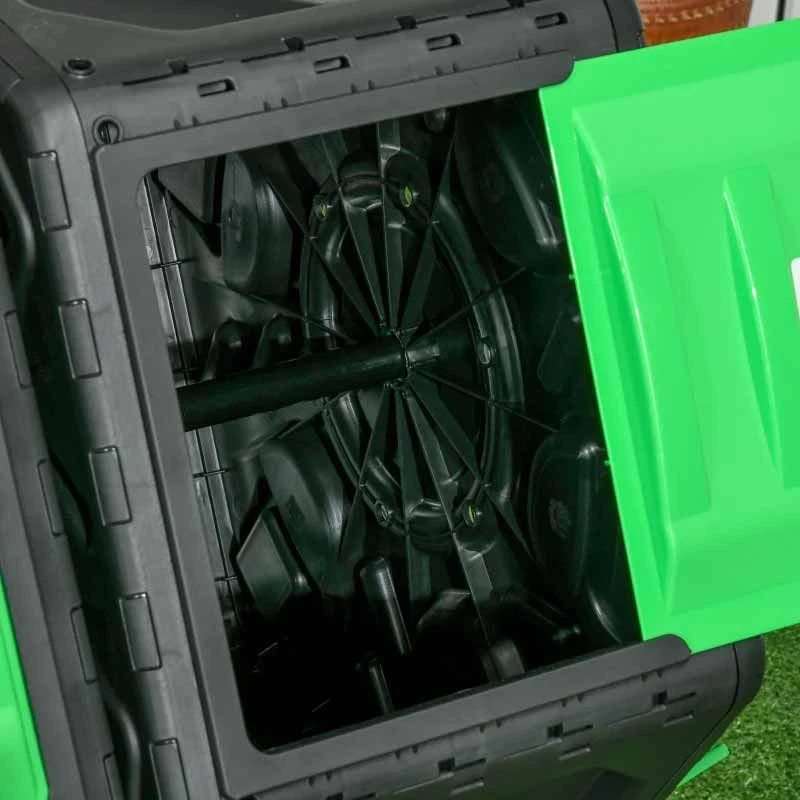Outsunny 130 Litre Dual Rotating Garden Compost Bin - Green & Black - 845-916V01BK 8 Outsunny 130 Litre Dual Rotating Garden Compost Bin - Green & Black - 845-916V01BK - Image 8