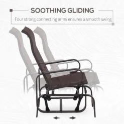 Outsunny Outdoor Garden Rocking Chair - Steel - Grey - 84A-009 -OUTSUNNY Sales Shop o u outsunny 84a 009 3