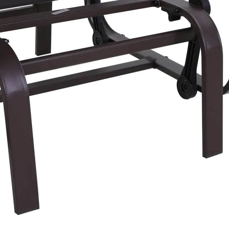 Outsunny Steel Garden Rocking Chair - Brown - 84A-009BN 9 Outsunny Steel Garden Rocking Chair - Brown - 84A-009BN - Image 9