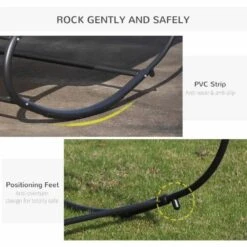 Outsunny Double Rocking Sun Lounger - White - 84A-027 -OUTSUNNY Sales Shop o u outsunny 84a 027 3