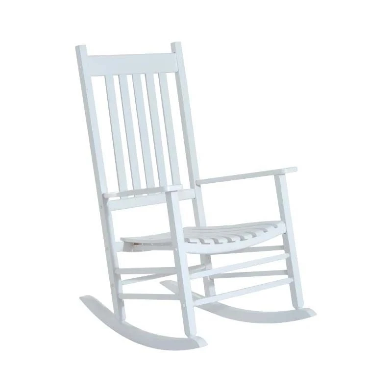 Outsunny Garden Rocking Chair - White - 84A-041WT 2 Outsunny Garden Rocking Chair - White - 84A-041WT - Image 2