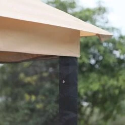 Outsunny 3-Seater Multi-Functional Convertible Swing Chair Gazebo - Beige - 84A-056 -OUTSUNNY Sales Shop o u outsunny 84a 056 2