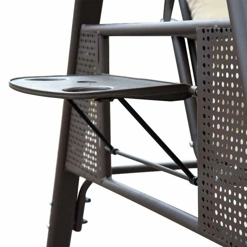 Outsunny 3 Seater Canopy Cushion Swing Chair - Beige - 84A-069 7 Outsunny 3 Seater Canopy Cushion Swing Chair - Beige - 84A-069 - Image 7