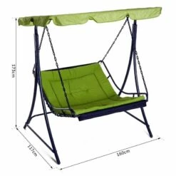 Outsunny 2 Seater Garden Swing Seat Bed - Green - 84A-072GN -OUTSUNNY Sales Shop o u outsunny 84a 072gn dimensions