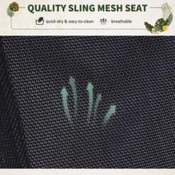 Outsunny Steel Garden Rocking Chair - Black - 84A-079BK -OUTSUNNY Sales Shop o u outsunny 84a 079bk 3