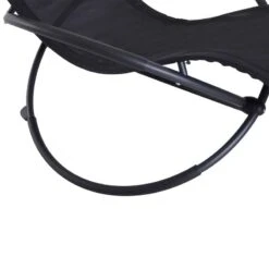 Outsunny Steel Garden Rocking Chair - Black - 84A-079BK -OUTSUNNY Sales Shop o u outsunny 84a 079bk 7
