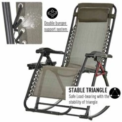 Outsunny Steel Garden Rocking Chair - Grey - 84A-080GY 16 Outsunny Steel Garden Rocking Chair - Grey - 84A-080GY -OUTSUNNY Sales Shop o u outsunny 84a 080gy 6