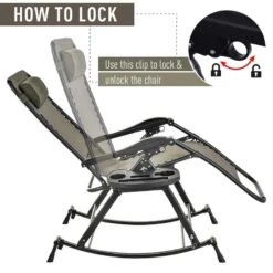 Outsunny Steel Garden Rocking Chair - Grey - 84A-080GY 17 Outsunny Steel Garden Rocking Chair - Grey - 84A-080GY -OUTSUNNY Sales Shop o u outsunny 84a 080gy 7