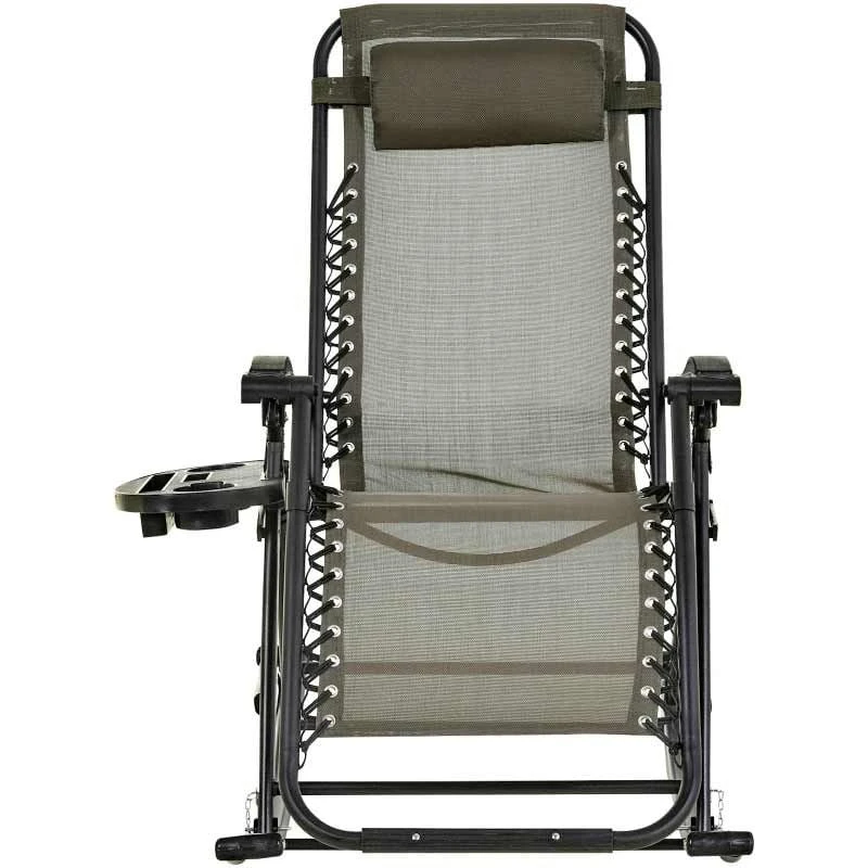 Outsunny Steel Garden Rocking Chair - Grey - 84A-080GY 10 Outsunny Steel Garden Rocking Chair - Grey - 84A-080GY - Image 10