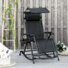Outsunny Rocker Sun Lounger Chair - Black - 84A-080V01BK -OUTSUNNY Sales Shop o u outsunny 84a 080v01bk