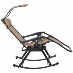 Outsunny Rocker Sun Lounger Chair - Beige - 84A-080V01CW -OUTSUNNY Sales Shop o u outsunny 84a 080v01cw 1