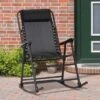Outsunny Mesh Folding Garden Rocking Chair - Black - 84A-099BK -OUTSUNNY Sales Shop o u outsunny 84a 099bk