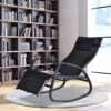 Outsunny Rocking And Reclining Sun Lounger - Black - 84A-121V70BK -OUTSUNNY Sales Shop o u outsunny 84a 121v70bk
