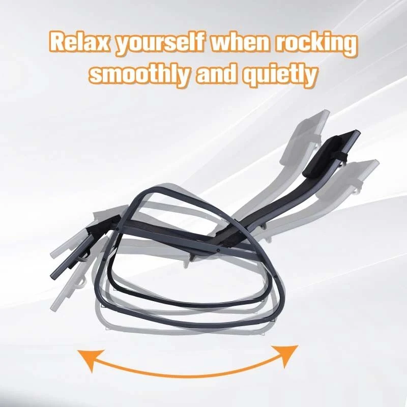 Outsunny Rocking And Reclining Sun Lounger - Black - 84A-121V70BK 5 Outsunny Rocking And Reclining Sun Lounger - Black - 84A-121V70BK - Image 5