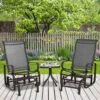 Outsunny Metal Garden Rocking Chair With Table - Brown - 84A-134 -OUTSUNNY Sales Shop o u outsunny 84a 134