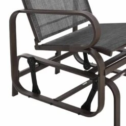 Outsunny Metal Garden Rocking Chair With Table - Brown - 84A-134 -OUTSUNNY Sales Shop o u outsunny 84a 134 7