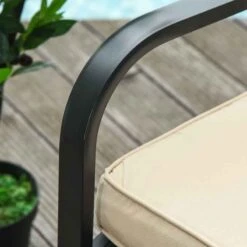 Outsunny 2 Seater Garden Swing Garden Bench With Cushions - Black/Cream - 84A-145 -OUTSUNNY Sales Shop o u outsunny 84a 145 7