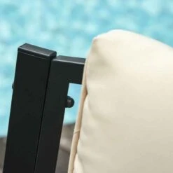 Outsunny 2 Seater Garden Swing Garden Bench With Cushions - Black/Cream - 84A-145 -OUTSUNNY Sales Shop o u outsunny 84a 145 8