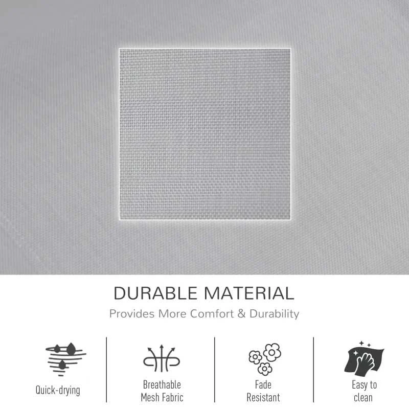 Outsunny Mesh Garden Rocking Chair - Grey - 84A-160V70CG 4 Outsunny Mesh Garden Rocking Chair - Grey - 84A-160V70CG - Image 4