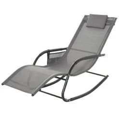 Outsunny Mesh Garden Rocking Chair - Grey - 84A-160V70CG 19 Outsunny Mesh Garden Rocking Chair - Grey - 84A-160V70CG -OUTSUNNY Sales Shop o u outsunny 84a 160v70cg 9