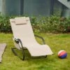 Outsunny Mesh Garden Rocking Chair - Cream - 84A-160V70CW -OUTSUNNY Sales Shop o u outsunny 84a 160v70cw