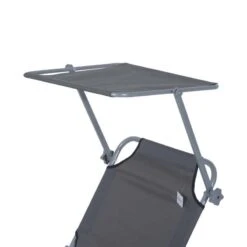 Outsunny Reclining Sun Lounger With Sun Shade - Grey - 84B-001GY -OUTSUNNY Sales Shop o u outsunny 84b 001gy 6