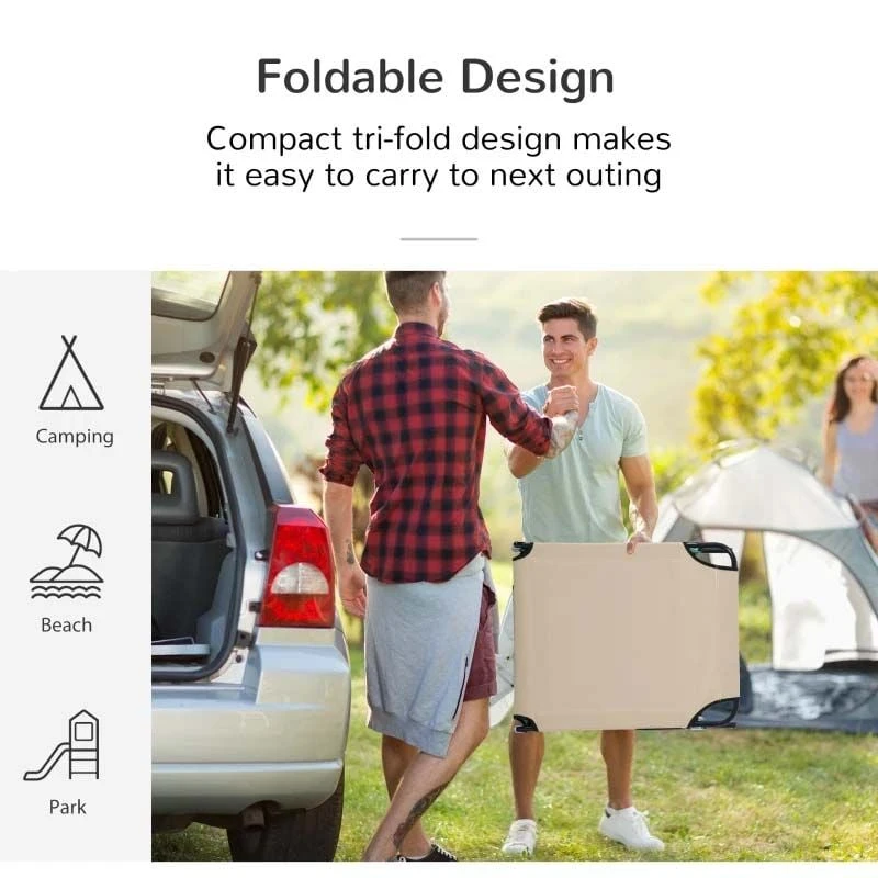 Outsunny Reclining Sun Lounger With Pillow - Beige - 84B-002BG 8 Outsunny Reclining Sun Lounger With Pillow - Beige - 84B-002BG - Image 8