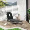 Outsunny Reclining Sun Lounger - Black - 84B-002BK 19 Outsunny Reclining Sun Lounger - Black - 84B-002BK -OUTSUNNY Sales Shop o u outsunny 84b 002bk