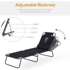 Outsunny Reclining Sun Lounger - Black - 84B-002BK -OUTSUNNY Sales Shop o u outsunny 84b 002bk 2
