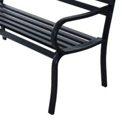 Outsunny 2 Seater Metal Garden Bench - Black - 84B-010 -OUTSUNNY Sales Shop o u outsunny 84b 010 5