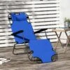 Outsunny Reclining Sun Lounger With Pillow - Blue - 84B-043BU -OUTSUNNY Sales Shop o u outsunny 84b 043bu