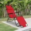Outsunny Reclining Sun Lounger With Pillow - Red- 84B-043RD -OUTSUNNY Sales Shop o u outsunny 84b 043rd