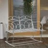 Outsunny Iron Rocking Garden Bench - White - 84B-078 -OUTSUNNY Sales Shop o u outsunny 84b 078