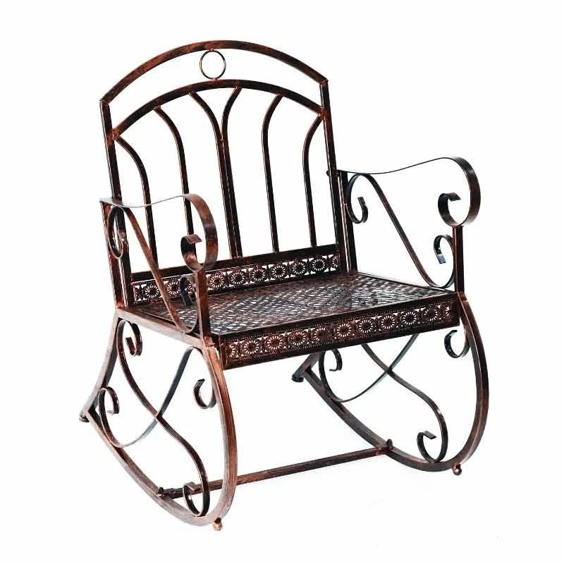 Outsunny Metal Garden Rocking Chair - Bronze - 84B-080 2 Outsunny Metal Garden Rocking Chair - Bronze - 84B-080 - Image 2