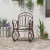 Outsunny Metal Garden Rocking Chair - Bronze - 84B-080 20 Outsunny Metal Garden Rocking Chair - Bronze - 84B-080 -OUTSUNNY Sales Shop o u outsunny 84b 080