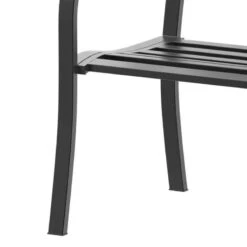 Outsunny 2 Seater Steel Garden Bench - Black - 84B-182BK -OUTSUNNY Sales Shop o u outsunny 84b 182bk 6