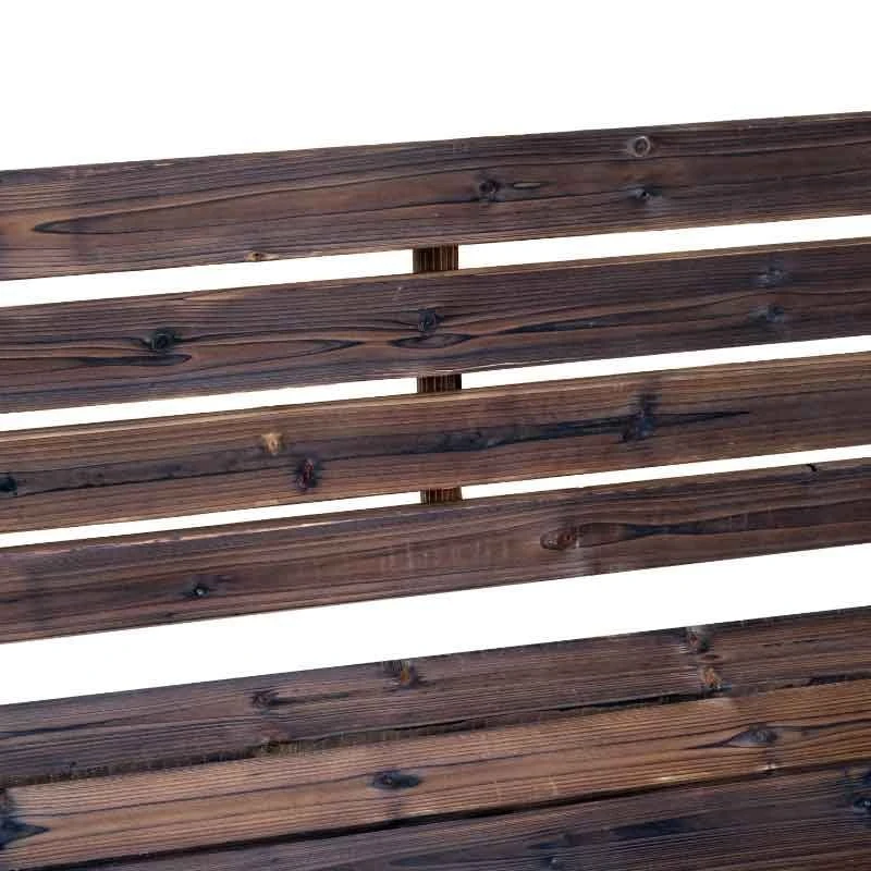 Outsunny Wooden Wagon Wheel 2-seater Garden Bench - Brown - 84B-183 10 Outsunny Wooden Wagon Wheel 2-seater Garden Bench - Brown - 84B-183 - Image 10